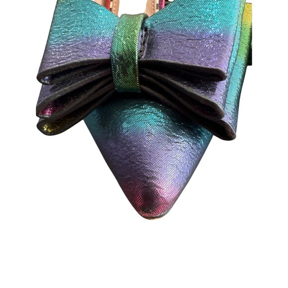 Betsey Johnson womans inbow Metallic Stiletto Heels Size 5.5 SKU8165 - Picture 11 of 14